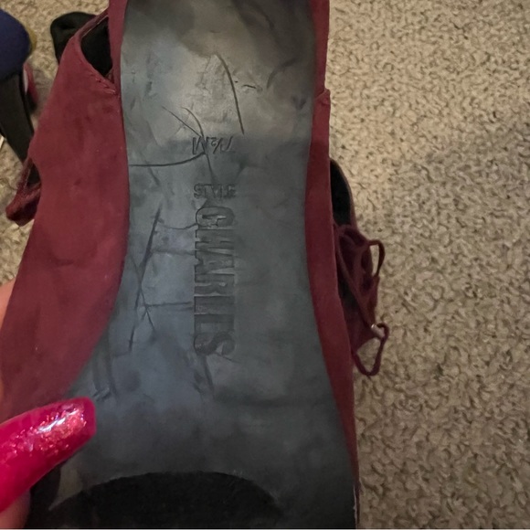 Maroon tie up gladiator heels - Picture 8 of 8